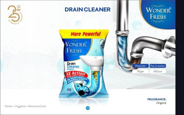 WONDER FRESH POWER FULL DRINE CLEANER 250g